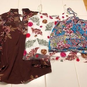 3 Floral blouses